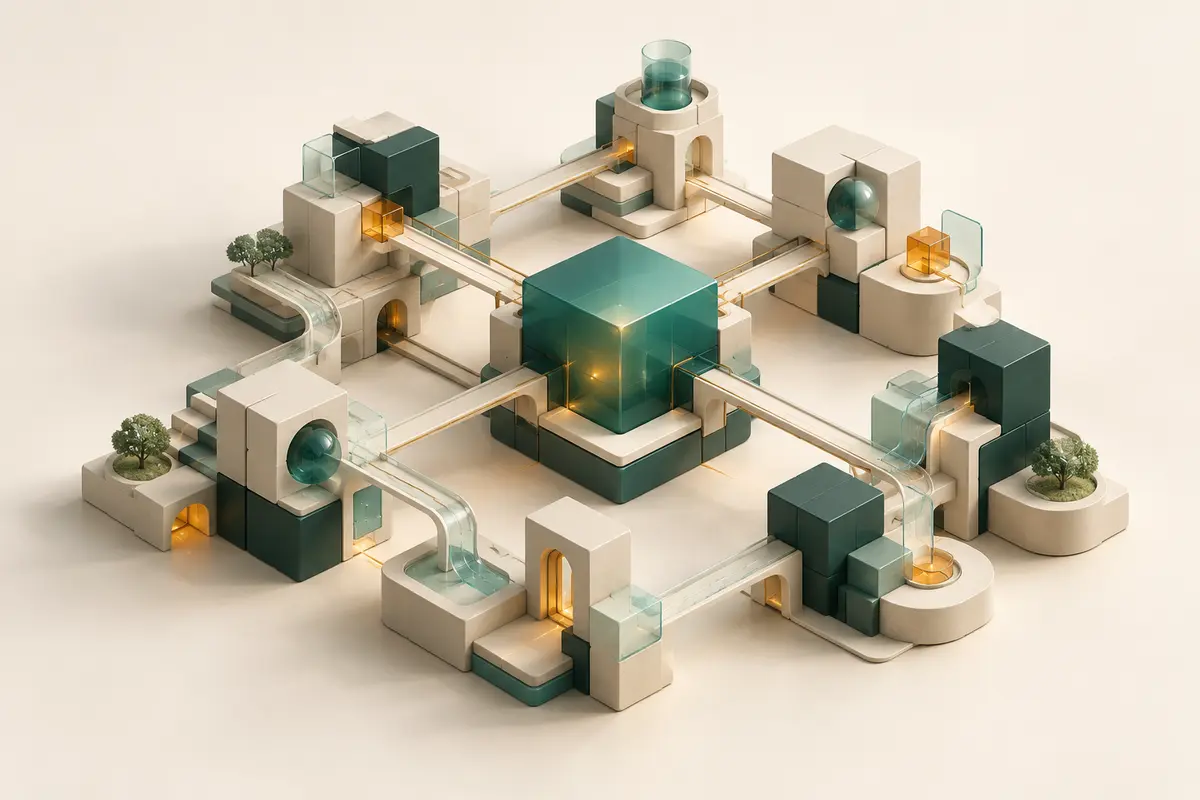 Concept artwork for Corevia Framework.